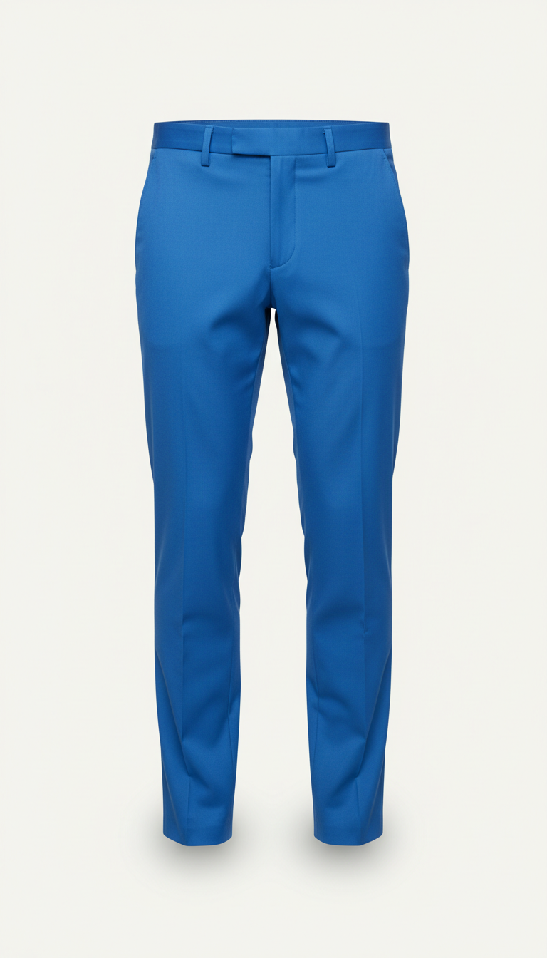 Modern trousers in electric blue