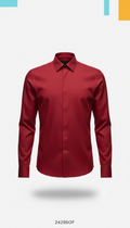 Structured shirt in vivid red