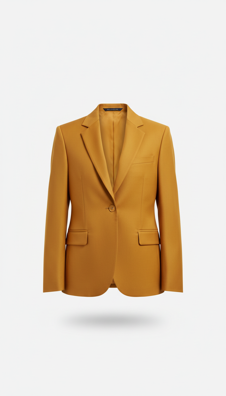 Tailored jacket in bold gold